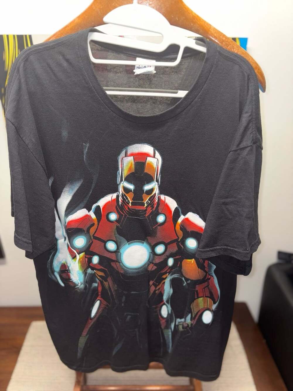 Marvel Comics Iron Man T-Shirt Size XL Black Graphic Tee